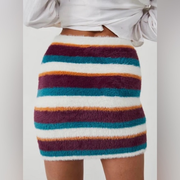 Free People Ciara Fig Jam Mini Skirt - Picture 2 of 6